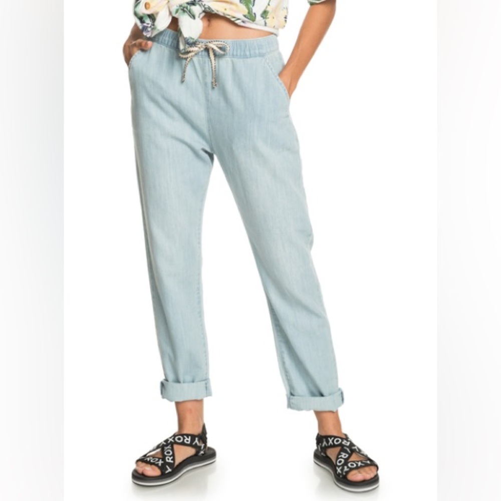 Roxy Slow Swell Surf Beach Denim Cuffed Pants M